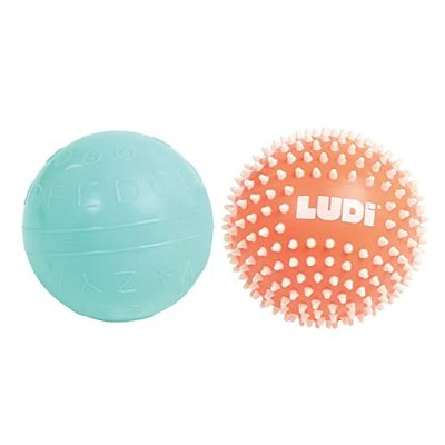 Ludi - Juego de 2 Bolas Suaves sensoriales para el Despertar del bebé - a Partir de 6 Meses