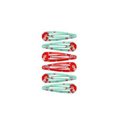 DISNEY Princesses – Set of 6 Rapunzel & Ariel Click Clips – All Hair Types – Hair Jewellery – Official Product Disney