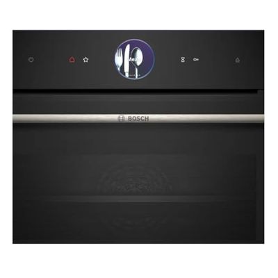 Bosch CSG7361B1 Serie 8 EEK: A+ Einbau-Kompaktdampfbackofen, 60 cm breit, 47 Liter, Home Connect, 4D Heißluft, schwarz