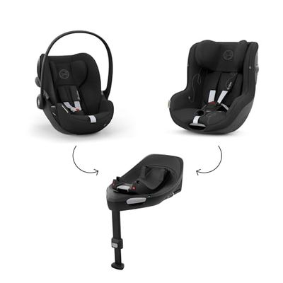 CYBEX Cloud G i-Size y CYBEX Sirona G i-Size incluido CYBEX Base ISOFIX, Base G, Moon Black