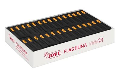 Jovi - PLASTILINA, pâte à modeler végétale, 30 x 50 grammes, noire, Grande plasticité, Sans gluten, Idéale pour les enfants à partir de 2 ans (7015)