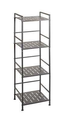 HAKU Möbel étagère, Anthracite, métal - Dim.: P 28 x L 33 x H 106 cm, Style: Modern