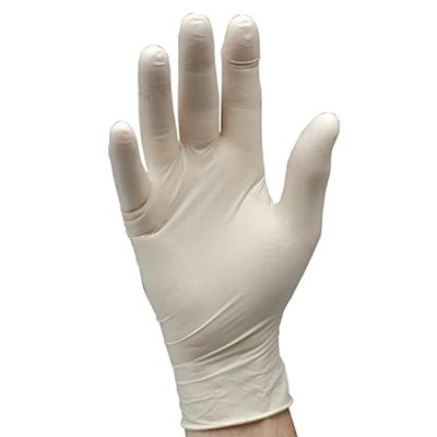 Draper 30929 witte latex handschoenen (doos van 100-maat M/8)
