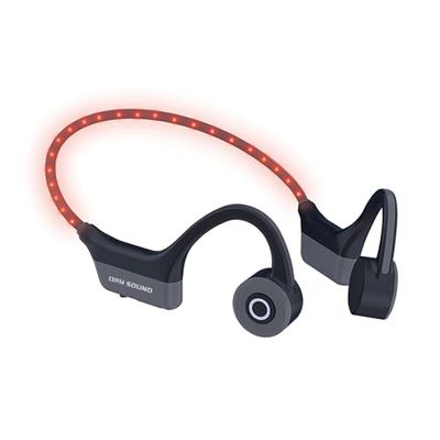 OPN Sound Dashlyte Cuffie Conduzione Ossea Auricolare Bluetooth Orecchio Libero Luci LED IPX5 per Sport Corsa