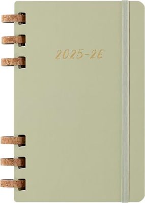 Moleskine Student Life Planner 2025-26, Weekly and Monthly Spiral 12-Month Planner With Soft Cover, Colour Crush Kiwi, Large 15 x 21 cm