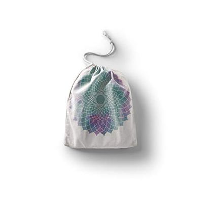 Bonamaison Impreso Algodón Bolsas con Cordón, Bolsa con Cordel para el Hogar y el Almacenamiento de Verduras, Bolso de Compras, Plegable, Ecologica, Reutilizables, Tamaño: 30x40 Cm