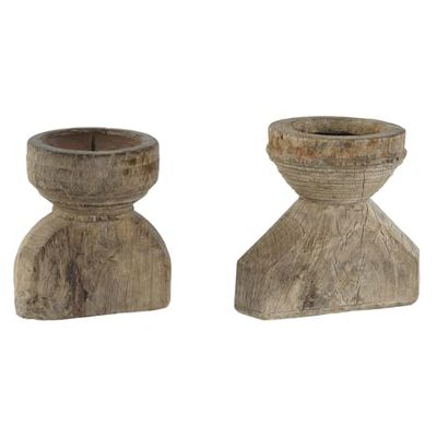 PORTAVELA TECA 20X15X19 PIEZA NICA SURTIDA NATURAL_AlexandreHouse
