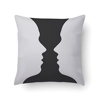 Doge Milano Coussin avec impression numérique, 100% Made in Italy, Coussin de canapé décoratif, amovible et lavable, Modèle Océane, 40x40x5 cm