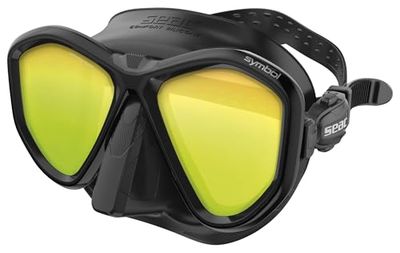 Seac Symbool duikmasker Made in Italy met symmetrische glazen met 3D-gesp direct op het gezicht