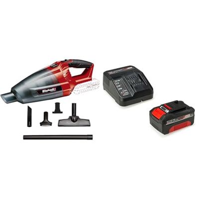 Einhell Power X-Change 18V Cordless Handheld Vacuum Cleaner With Battery And Charger - For Cleaning Floors, Stairs, Sofas, Cars And Caravans - TE-VC 18 Li Rechargeable Hand Held Vacuum Kit