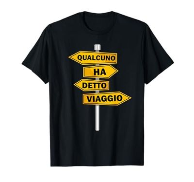 Strada Viaggio Viaggiatore Cartello Campeggio Maglietta