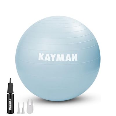 KAYMAN Yogabal, duurzame anti-burst zwangerschap, geboorte, sportschool, moederschap, Zwitserse ballen voor fitness, pilates, balans en stabiliteitstrainingen, ideale geboortebal zwangerschap 55-85 cm