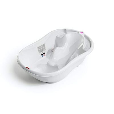 OKBABY Onda Evolution met badsteunen - Ergonomisch ontworpen badje voor baby's van 0-12 maanden - wit