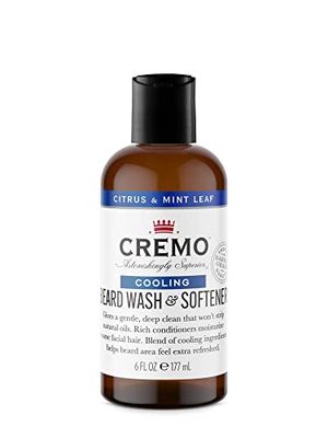 CREMO - Beard Wash and Softener For Men - Cooling Citrus & Mint Leaf - 177ml