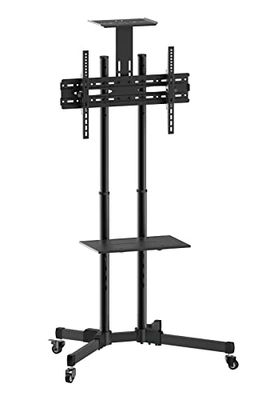 Value Supporto a rotelle per LCD/TV, nero, per schermi e monitor TV fino a 50 kg (da 37" a 70"), per l'uso in sale conferenze o formazione