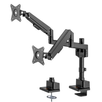 myWall HL 51-2 L monitorhouder voor 2 beeldschermen, 17-32 inch (43-81 cm), met glazen drukveer, belasting tot 9 kg, VESA: 75/100
