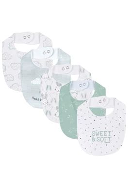 Chicco Set med 5 BAVAGLIE haklapp, grön, en storlek för unisex barn, Grön, Taglia unica