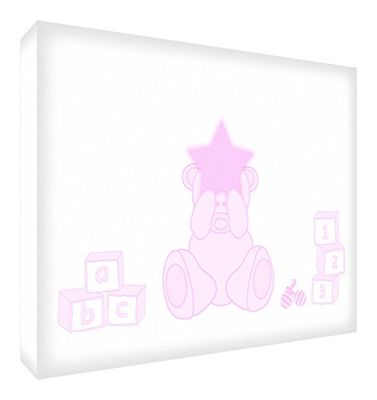 Feel Good Art - Oso de peluche (10,5 x 7,4 x 2 cm), diseño de osito de nacimiento, color rosa claro