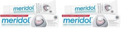 Meridol Dentifricio Protezione Gengive e Sbiancamento Delicato, 75ml (Confezione da 2)