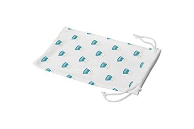 Bonamaison Imprimé Numériquement Lunettes Étui avec Cordon de Serrage, 100% Coton, Sac Lunettes, Pochette à Lunettes, 1 Pièce, Taille: 11x19 Cm