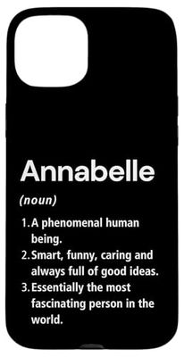 Annabelle Definizione del nome Dizionario divertente Custodia per iPhone 15 Plus