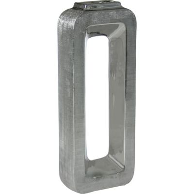 Alexandra House Living Vaso in ceramica argento 16 x 7 x 40 cm
