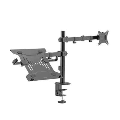 LogiLink Monitorhouder voor 2 monitoren (17 – 32 inch) en 1 notebook/tablet (10-15,6 inch)