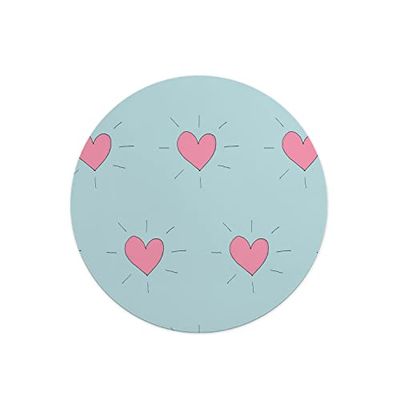 Questo Casa, Round Digital Printed Mouse Pad, Non-Slip Base, for Office and Home, Diameter:22cm