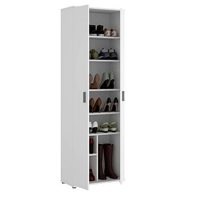 HOMEKIT DEKIT Grupo RIMOBEL Armoire Multifonction 6 étagères, Bois d'ingénierie, Blanc, 61 x 190 x 35 cm