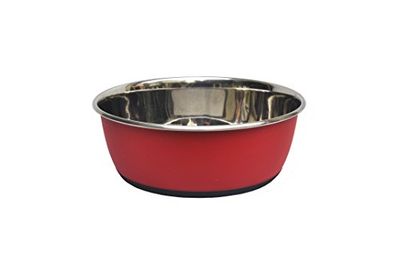 Tyrol - Matte antislipbak van roestvrij staal voor katten, honden, huisdieren, diameter 15,5 cm