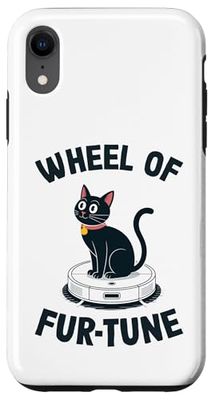 Wheel Of Fur-Tune Cat On Robot Vacuum Cleaner Cat Case for iPhone XR
