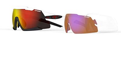 Tifosi Unisex Aethon Sunglasses Eyewear, White/Black/Clarion Red, Med-XL UK