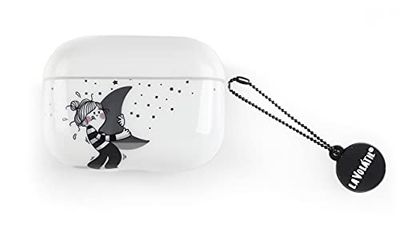 Custodia sottile in TPU glitterata con design Silver Moon di La Voatile per Apple Airpods. Compatibile con Airpods Pro.