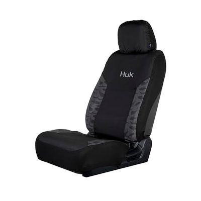 HUK, Offshore Housse de siège arrière Bas pour siège Avant, Ajustement Universel, Facile à Installer pour Voitures, camions, camionnettes, VUS, Noir, Brume Portuaire Offshore
