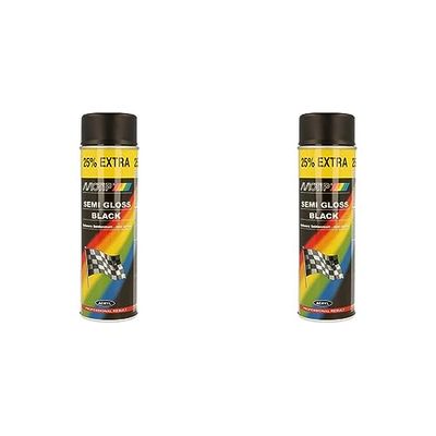Motip M04001 Rallye Lacquer Satin gloss-500 ml, Semi Gloss Black, 500 ml (Pack of 2)