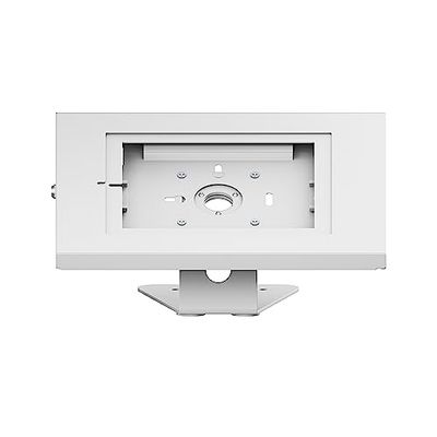 PureMounts® Soporte para Tableta con Carcasa de Acero con Cerradura para iPad 5/6/7/8/9/ iPad Air 9.7"/ 10.5"/10.9"/ iPad Air 9.7"/10.5"/11" y Samsung Tab A 10.1 (2019)/ Tab A7/ S6 Lite 10.4", Blanco