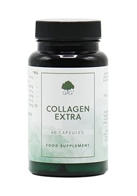 Collagen Extra Capsules | Marine Collagen with Glucosamine, Chondroitin & Vitamin C | Hydrolysed Marine Collagen | 60 Capsules | G&G Vitamins