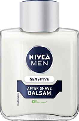 Nivea Men Sensitive After Shave balsem (100 ml), kalmerende aftershave, huidverzorging na het scheren met kamillle en vitamine E