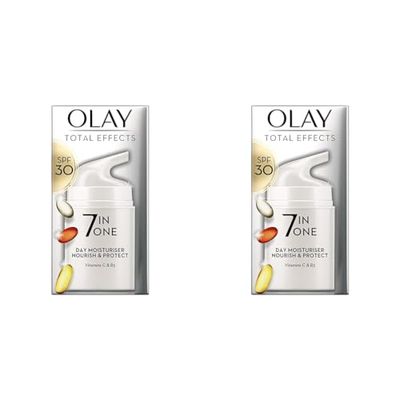 Olay Total Effects 7in1 Moisturiser With SPF 30 & Niacinamide, 50ml (Pack of 2)