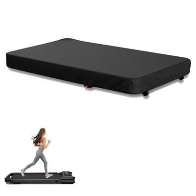 VeyoStories Underskrivbord, löpband, gångdyna dammskydd – lämplig för 132 cm – 142 cm hem och kontor 2 i 1 bärbart vikbart löpband och under skrivbord promenadlöpband