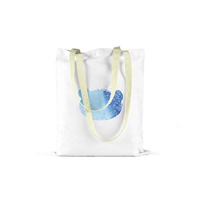 Bonamaison Printed Tote Bag, Reusable Grocery Bag, Shopping Bag, Machine Washable, Foldable, Canvas Cloth Bag with Handles, Size: 34x40 Cm