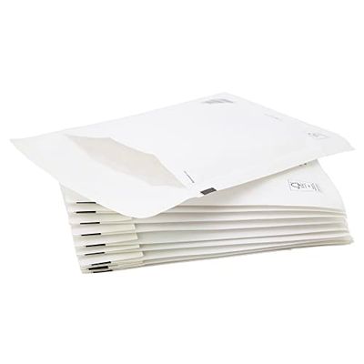 Postmaster Bubble Mailers - Sobres acolchados A5 con cierre autoadhesivo de burbujas, blanco, interno 150 x 215 mm, externo 170 x 225 mm, paquete de 50 unidades