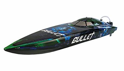 Amewi 26097 RC Speedboot Bullet V4 740mm 4s borstelloze ARTR, blauw, zwart