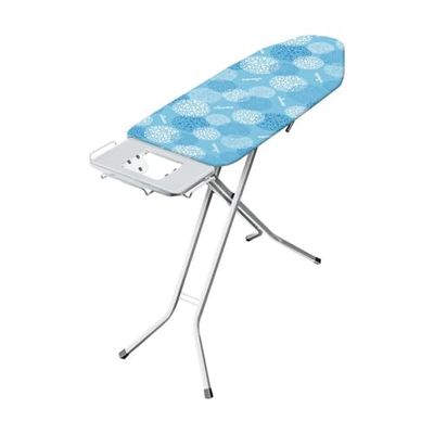 Vileda Solid Tábua de engomar média, altura regulável, 75-95 cm, superfície de engomar extra grande, estável e robusta, medidas: 122 x 44 cm, cor azul