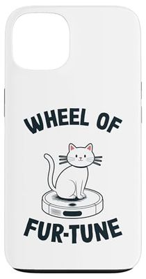 Wheel Of Fur-Tune Robot Vacuum Cleaner Funny Cat Case for iPhone 13