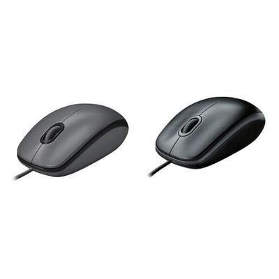 Logitech M100 Mouse 3 pulsanti Tracciamento ottico 1000 DPI, ambidestro & B100 Mouse USB Cablato, 3 Pulsanti, Rilevamento Ottico, Ambidestro, PC/Mac / ‎Laptop/Chromebook - ‎Nero