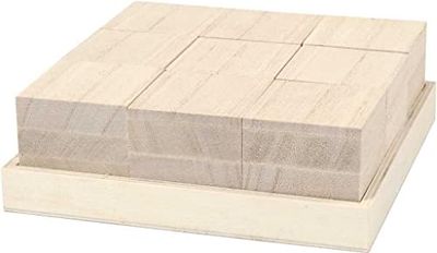 Creativ 57398 Wooden Cubes, size 4x4x4 cm, Empress Tree, 9 pcs