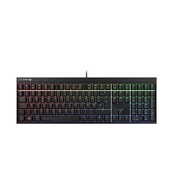 CHERRY MX 2.0S, Tastiera Gaming Con Filo con Illuminazione RGB, Layout per la Germania (QWERTZ), Progettato in Germania, Interruttori originali MX RED, Nero