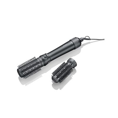 Severin Brosse soufflante rotative avec câble pivotant à 360°, Brosse électrique au revêtement céramique et kératine pour des cheveux sains et brillants, 1 000 W, Noir, WL 0241