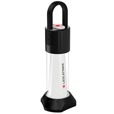 Ledlenser Lanterne LED ML6, Rechargeable Batterie Lithium 18650, 750 lumens, sans éblouissement (breveté), autonomie maximale de 240h, Batterie portative Powerbank, Fonction de lumière Rouge, Aimant